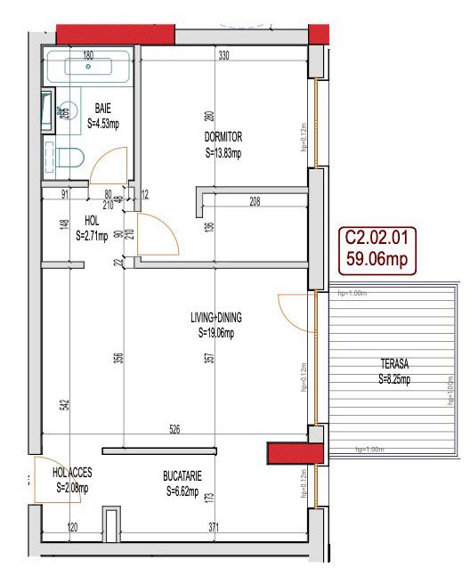 Apartament 2 camere tip 1 - C2 par - Rate la Dezvoltator ! 4