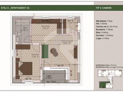 2 camere in bloc nou, zona Nerva Traian, metrou Timpuri Noi