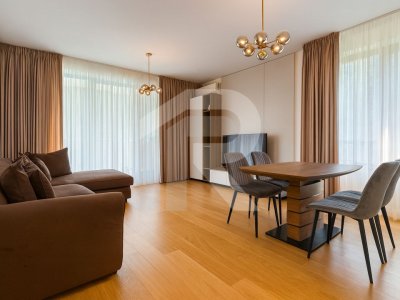 Apartament 3 camere de închiriat – Greenfield Residence, Băneasa – vedere către 