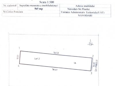 Navodari, teren 565 mp situat intre vile